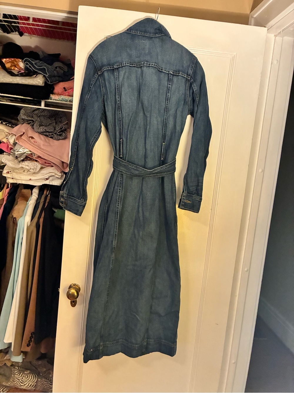 Ralph Lauren Denim Jacket with Leather Logo Patch - Blue - Picture 2 of 3